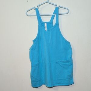 Good Girl Blue Sleeveless Cotton Dress with Pockets + Built-In Skort Size S